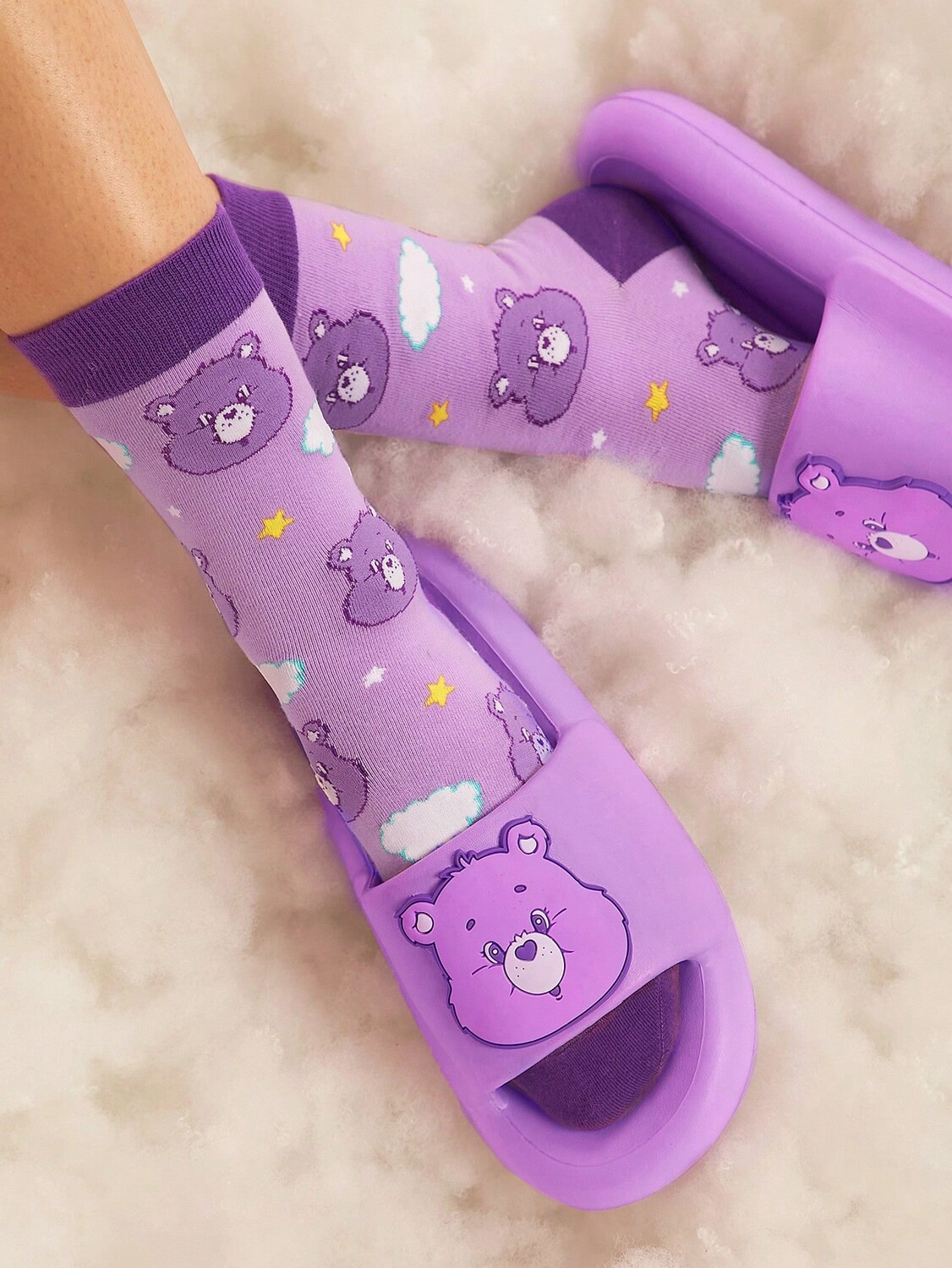 

Мужские шлепанцы Shein X Care Bears, пастельно-фиолетовый