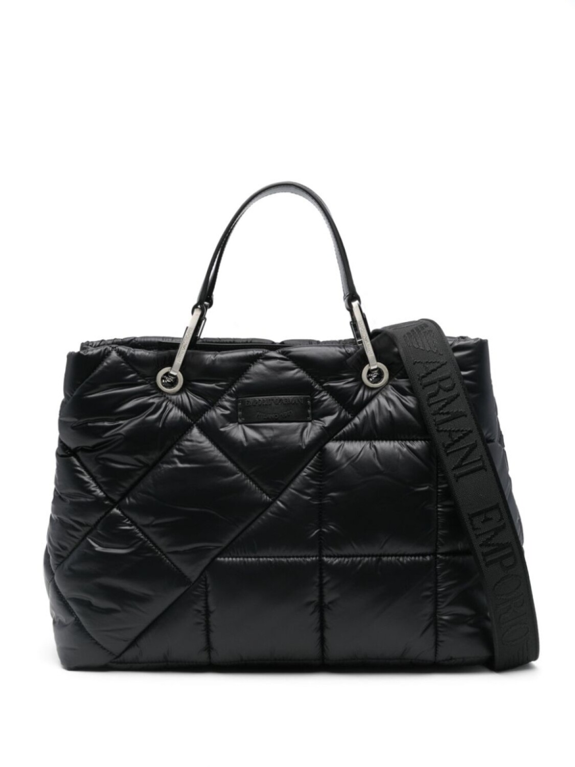 

Стеганая сумка-тоут Emporio Armani, черный