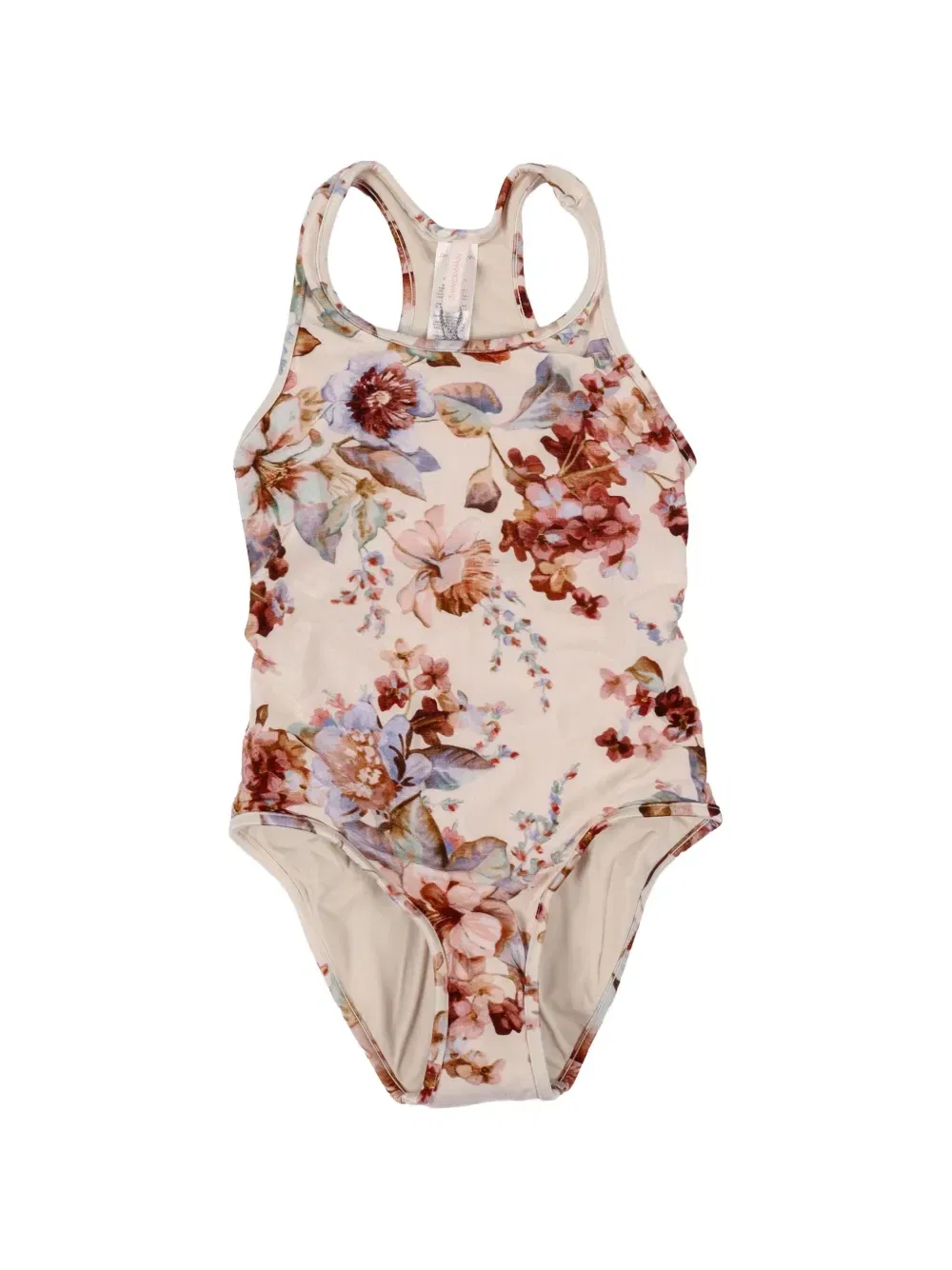 Купальник Awaken с цветочным принтом Zimmermann Kids, бежевый