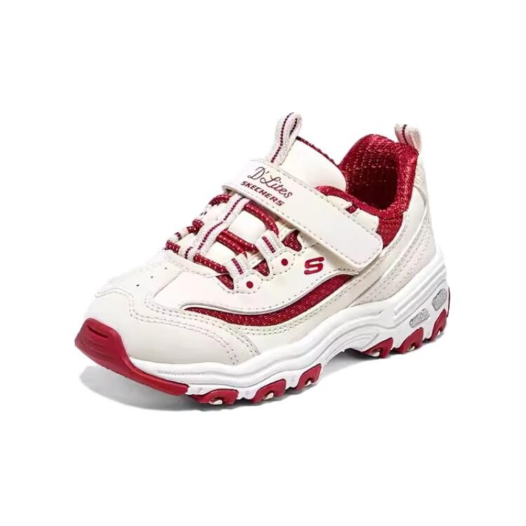 Обувь для малышей, кроссовки Skechers Kids, бежевый/красный — фото 3
