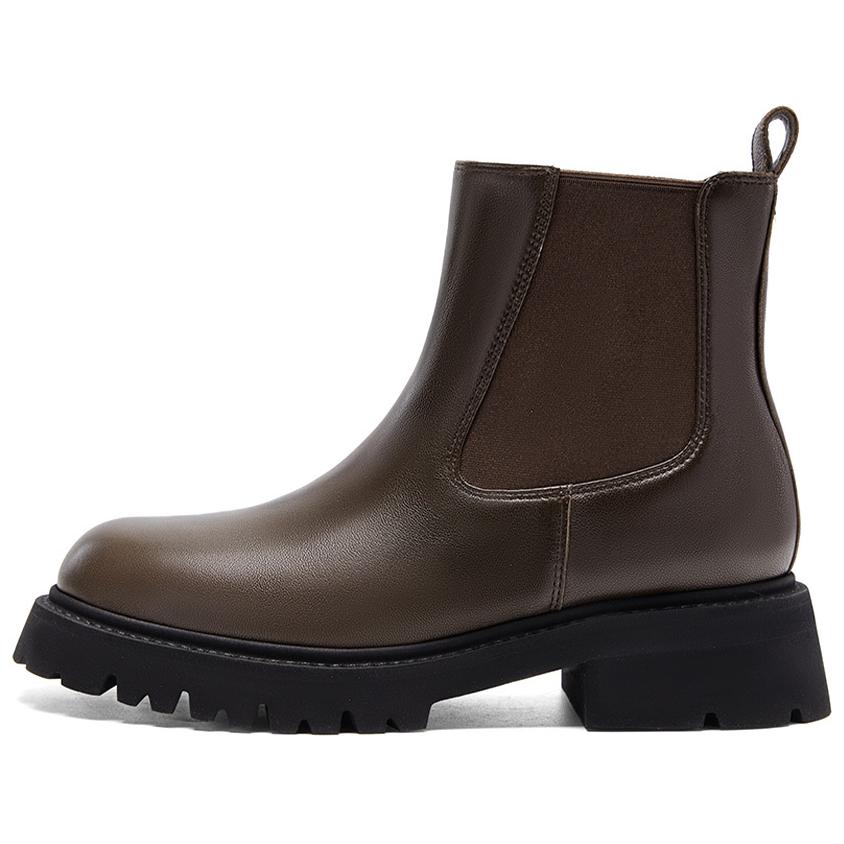 NINE WEST Черно-коричневые женские ботильоны коричневые, цвет Brown