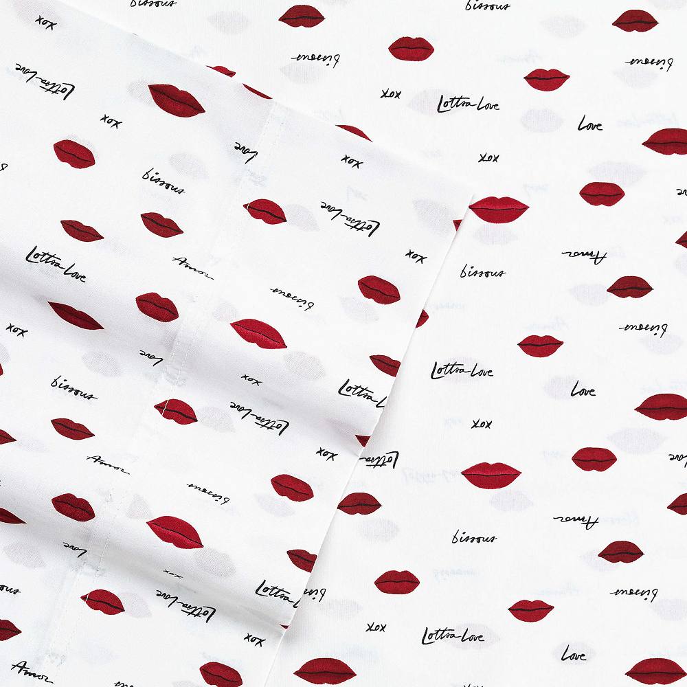 

Комплект простыней с принтом Betsey Johnson, цвет Red Lips