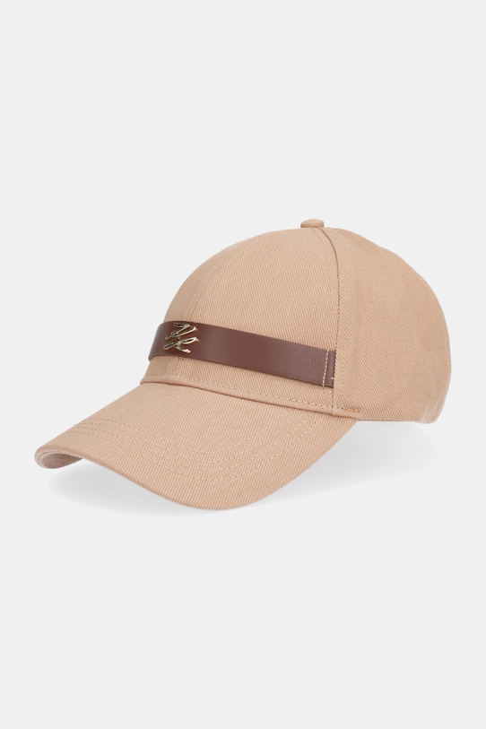 

Хлопковая бейсболка K/AUTOGRAPH Karl Lagerfeld, бежевый