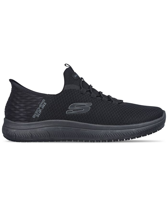 Мужские слипоны для работы - Summits - повседневные широкие кроссовки Colsin от Finish Line Skechers, черный — фото 2