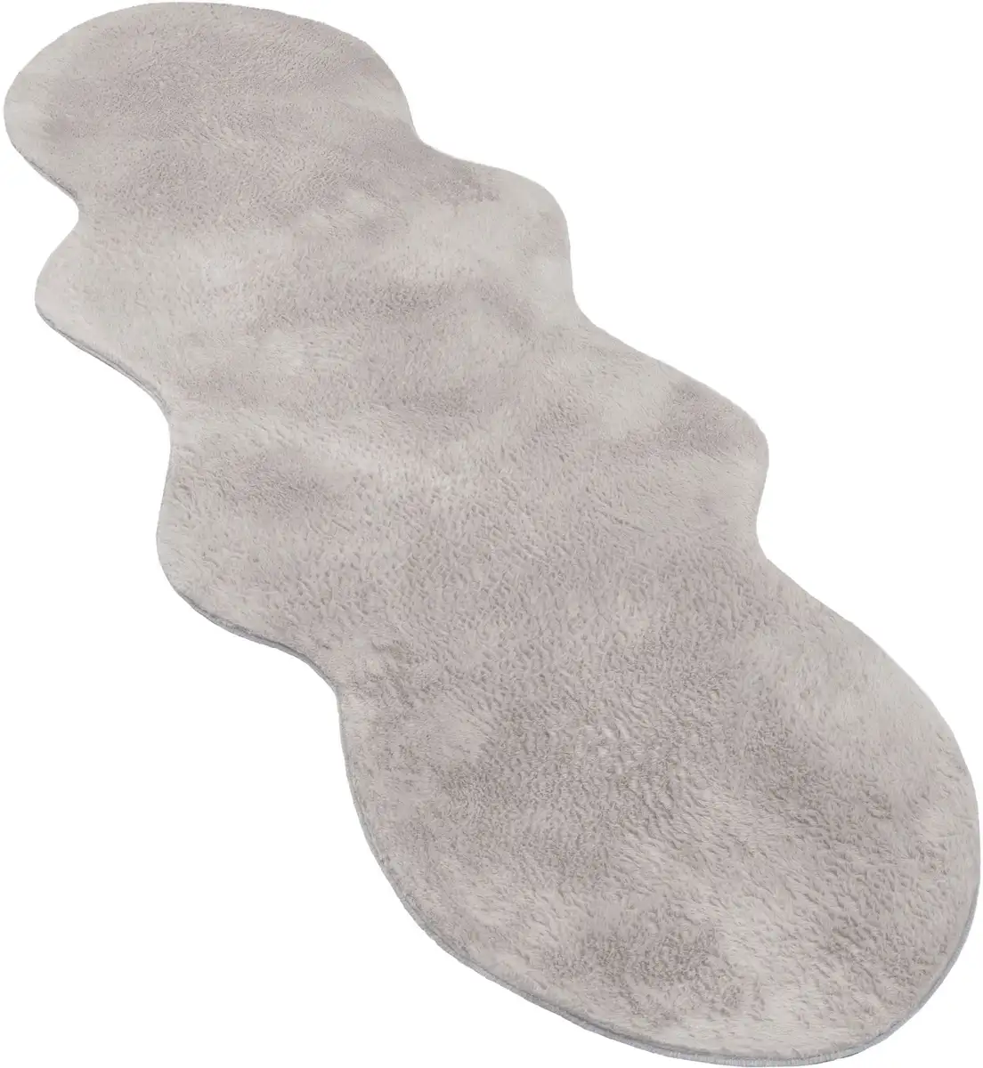 

Меховой ковер Paco Home "Pelt 640", в форме меха, искусственный мех, однотонные цвета, очень мягкий ворс 60х90 см, серый