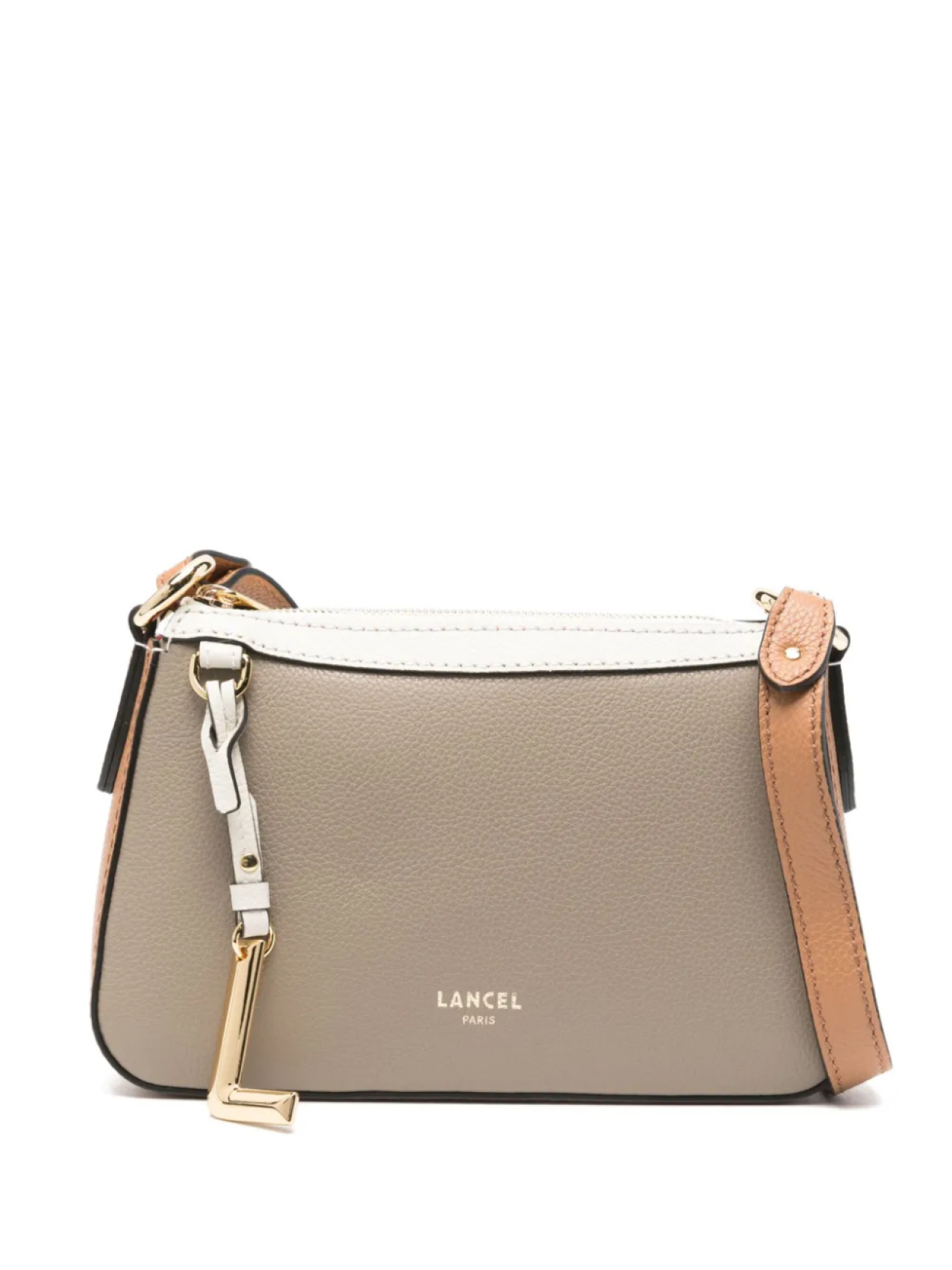 

Кожаная сумка через плечо Lancel, серый