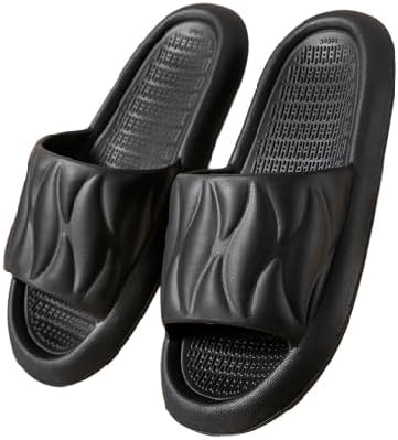 

Домашние тапочки BYDZKJ с нескользящей подошвой, мягкая толстая платформа, шлепанцы для женщин и мужчин, унисекс, массажные, для душа и ванной, для взрослых, пары, для дома и улицы, черный