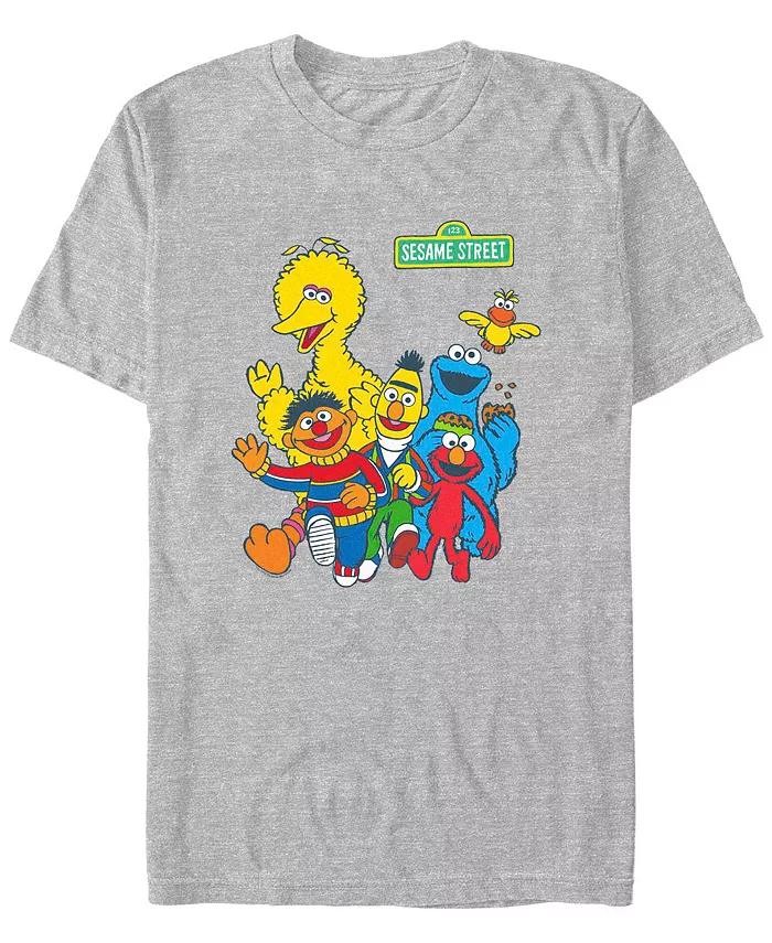 

Мужская футболка с коротким рукавом Sesame Street Counting Fifth Sun, серый