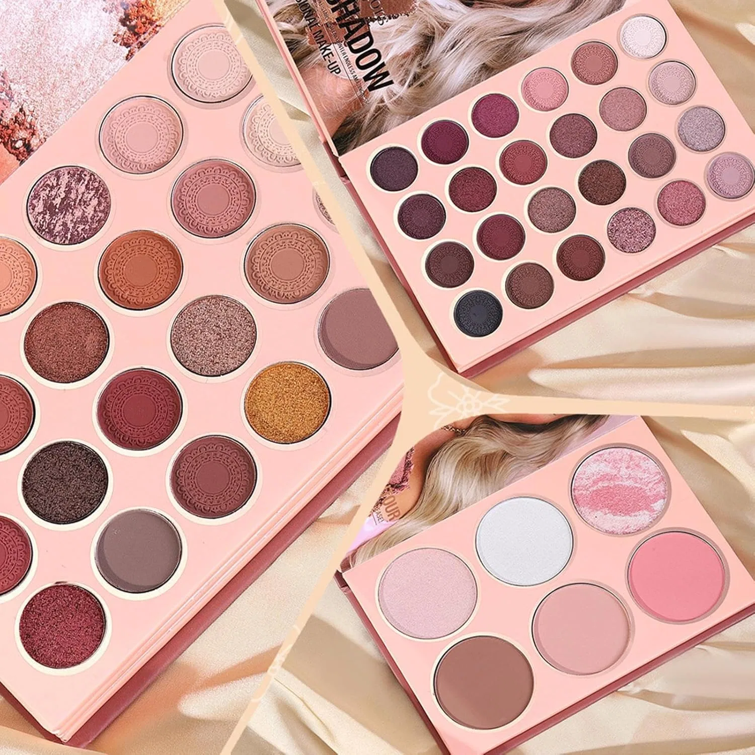 Палетка теней для век Shimmer Eye Shadow Palette, 54 цвета, No Brand — фото 4