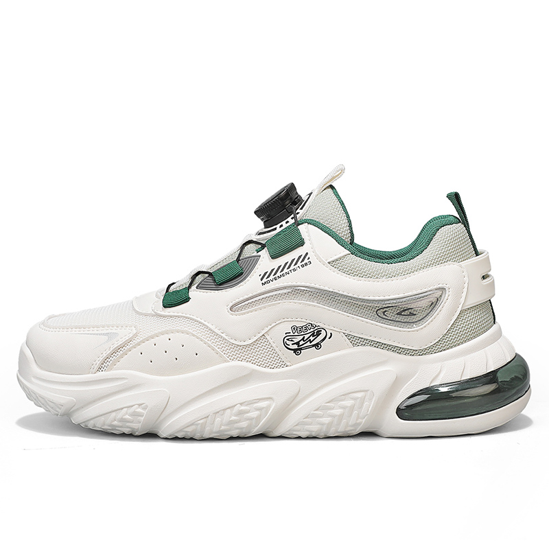 

DEERWAY Мужские износостойкие утепленные низкие массивные кроссовки, бежево-зеленый