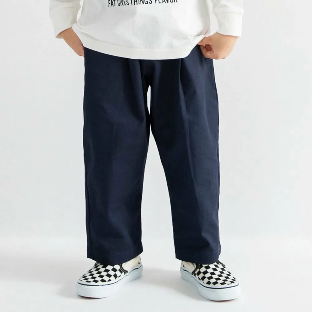 Длинные брюки из саржи с заправленными штанинами Branshes, Navy blue