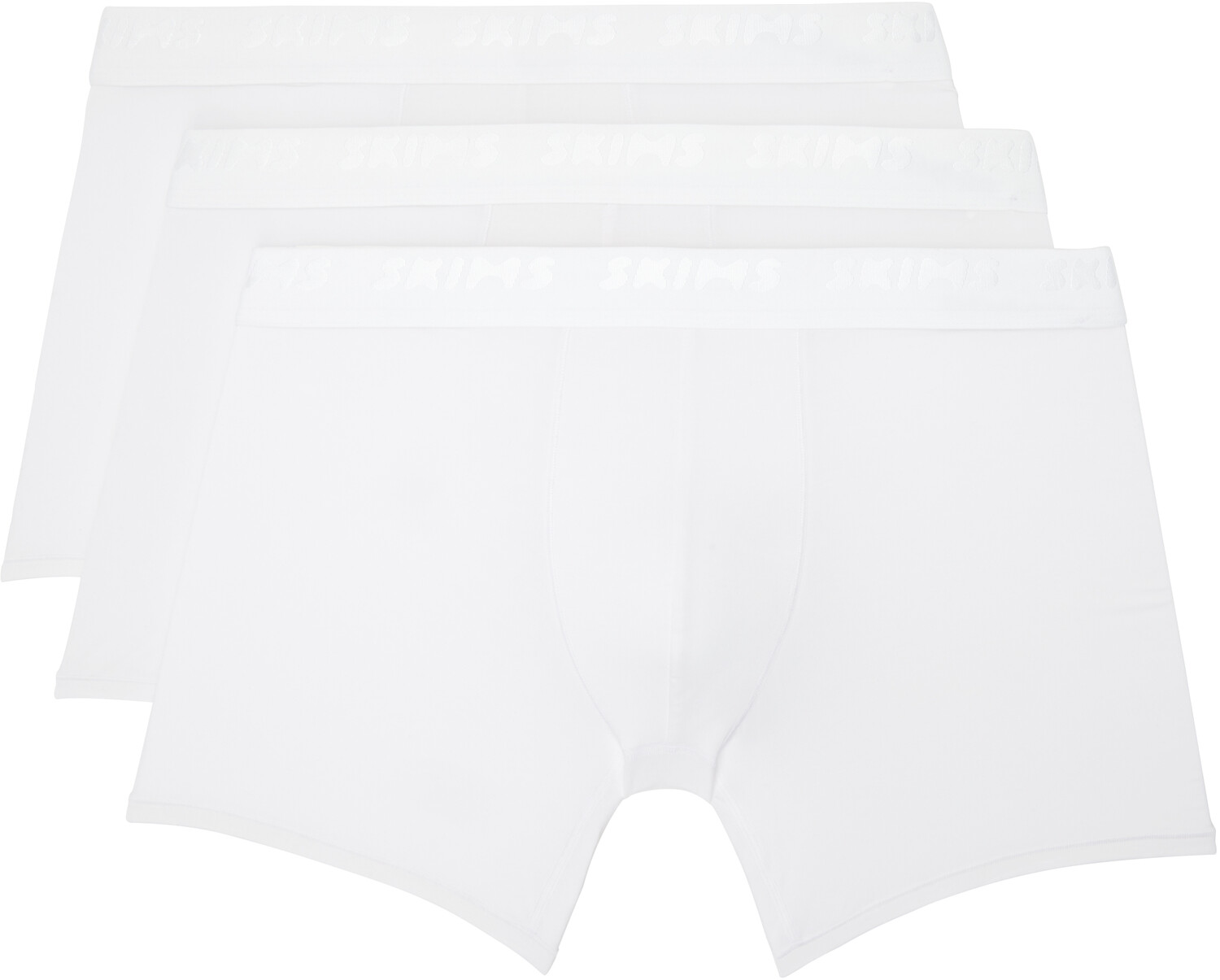 

KIM Three-Pack White KIM tretch 5 Боксеры Трусы SKIMS