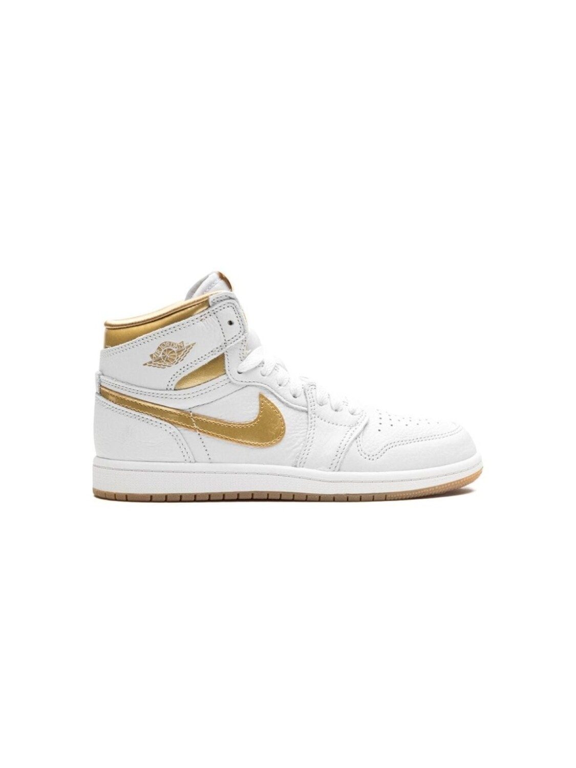 Jordan кроссовки Air Jordan 1 Retro High OG Metallic Gold, белый — фото 2