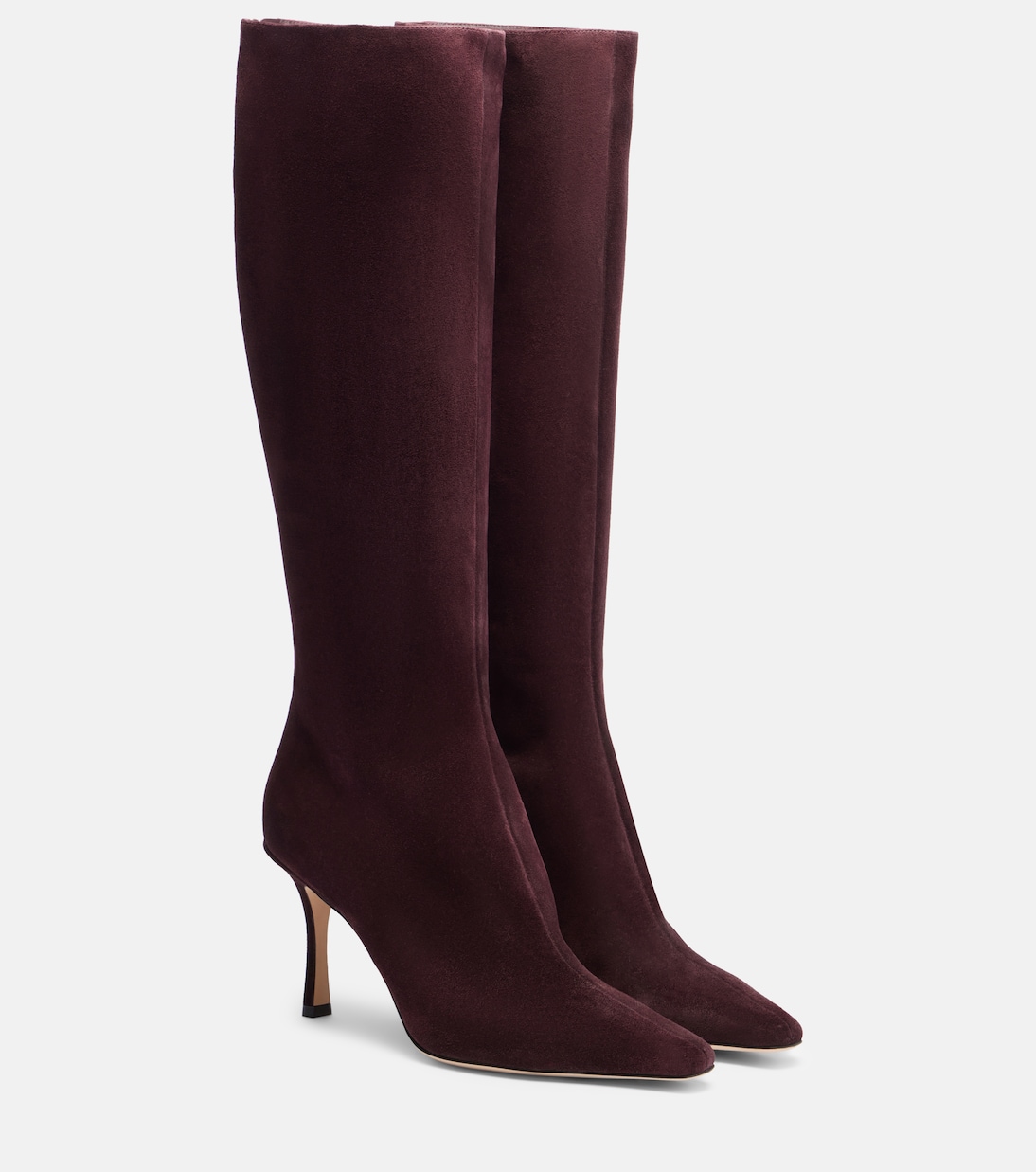Замшевые сапоги Agathe 85 до колена Jimmy Choo, Deep Merlo