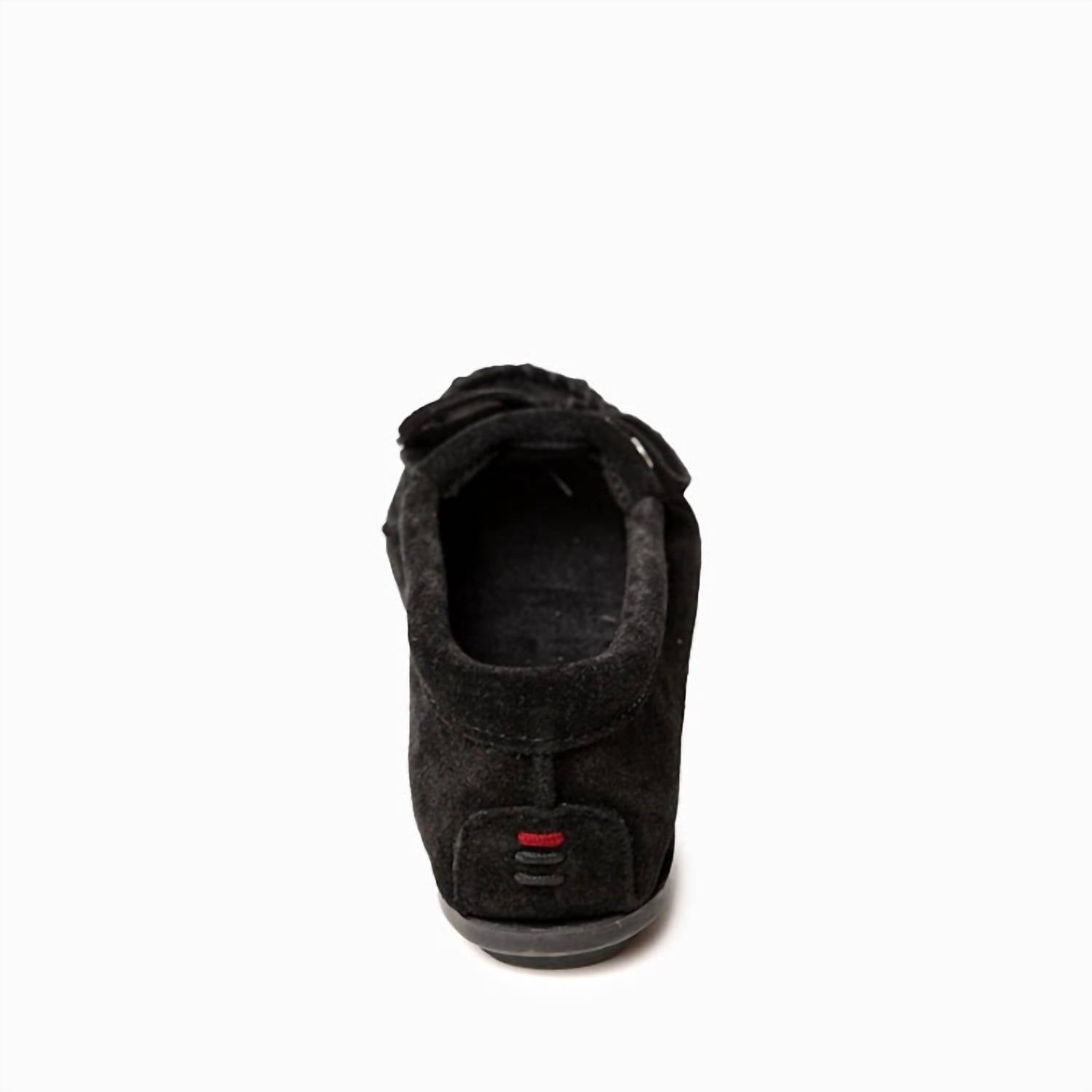 Женские мокасины Thunderbird Animikii с жесткой подошвой черные Minnetonka — фото 2