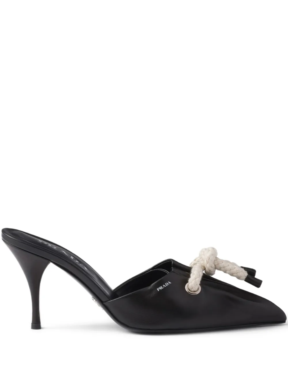 Мюли с плетением Prada, черный