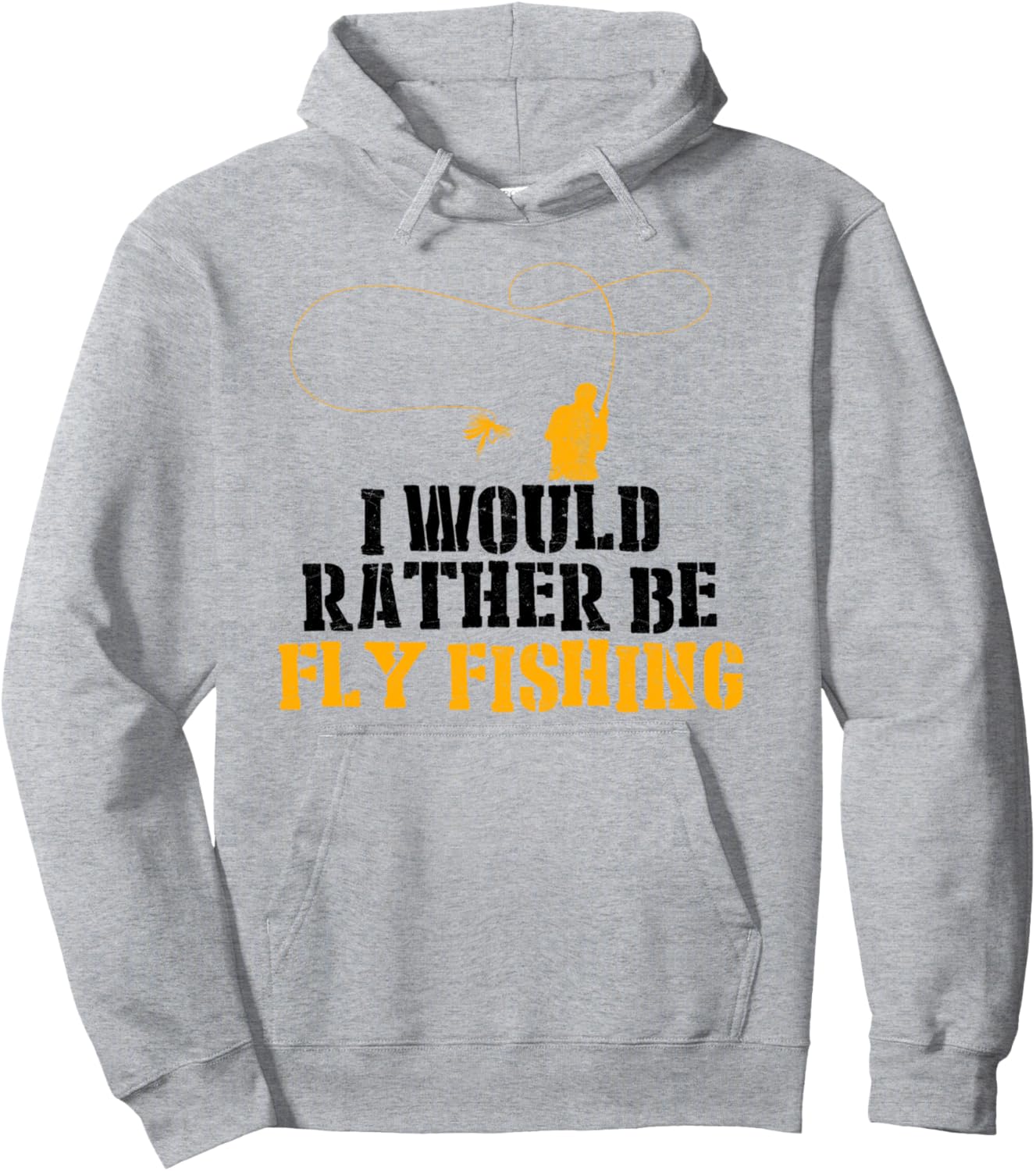 

Толстовка с капюшоном I Would Rather Be Fly Fishing Fisher Fishing Rod Lakefish, серая Fly Fishing Gift Amateur Fisher Fly Fisher Fishing