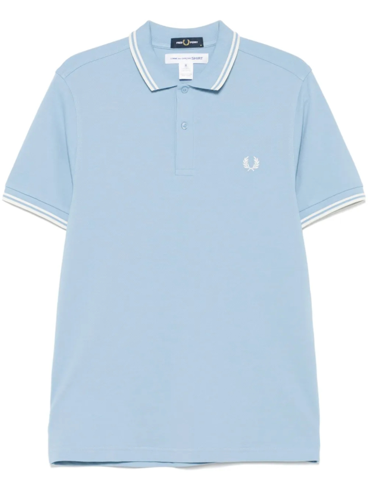 

Comme Des Garçons Shirt x рубашка-поло в полоску Fred Perry, синий