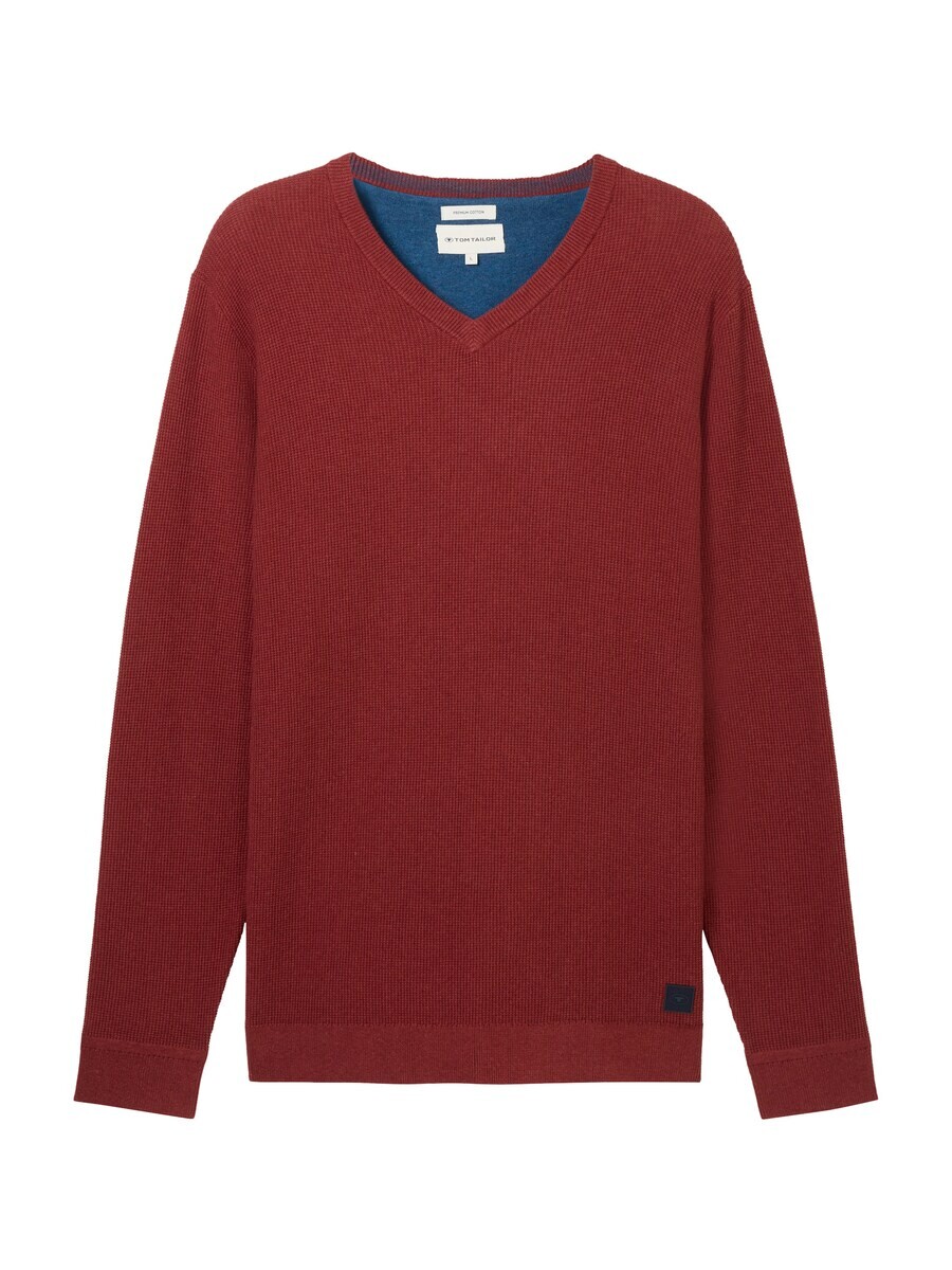 

Свитер с v-образным вырезом TOM TAILOR Sweater, цвет cranberry