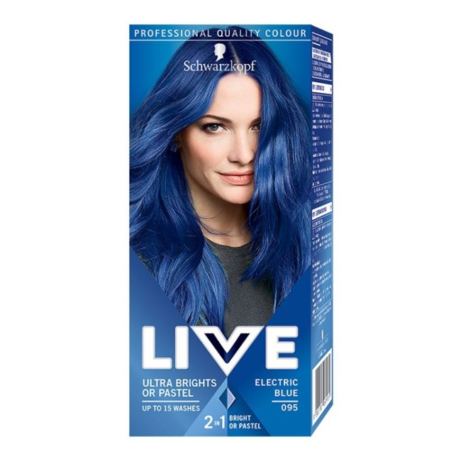 

Живая краска для волос Schwarzkopf, цвет 95 electric blue