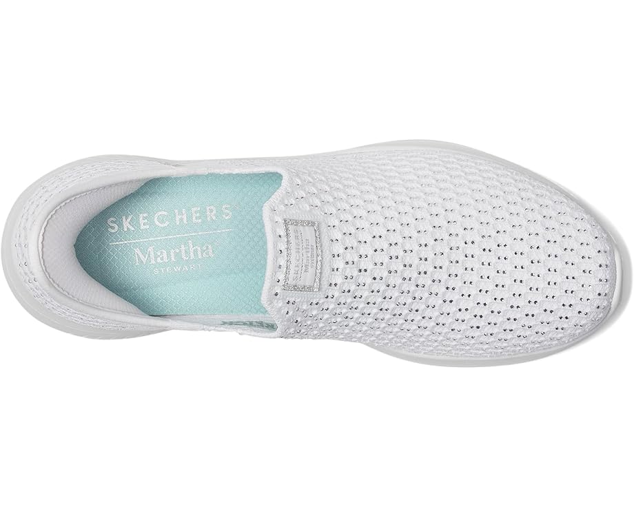Кроссовки SKECHERS Martha Stewart Ultra Flex 3.0 - Dazzling Hands Free Slip-Ins, цвет White Silver — фото 2