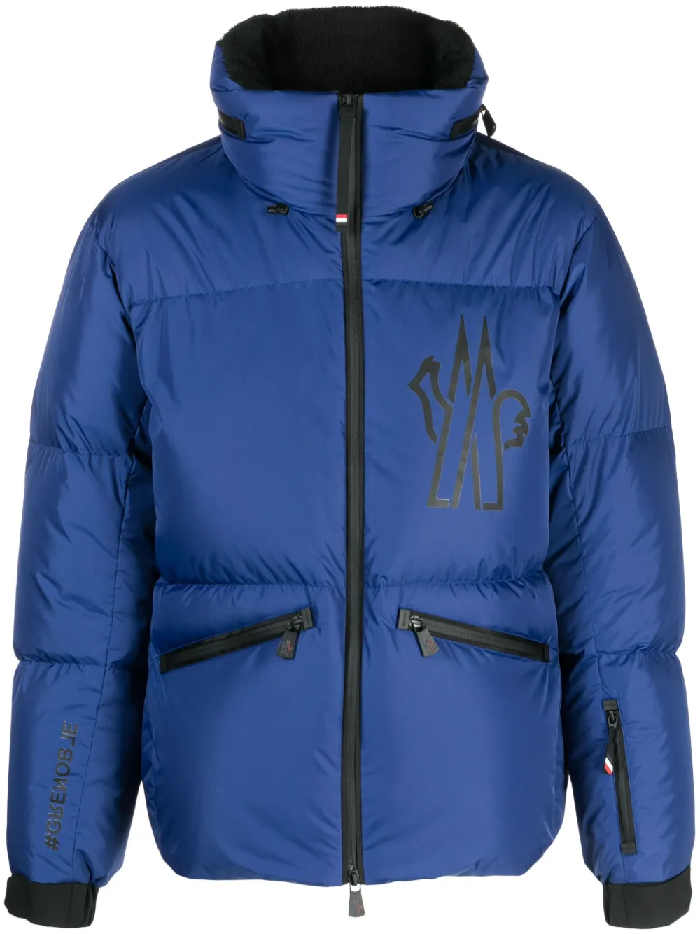 

Пуховик Verdons с капюшоном и логотипом Moncler Grenoble, синий