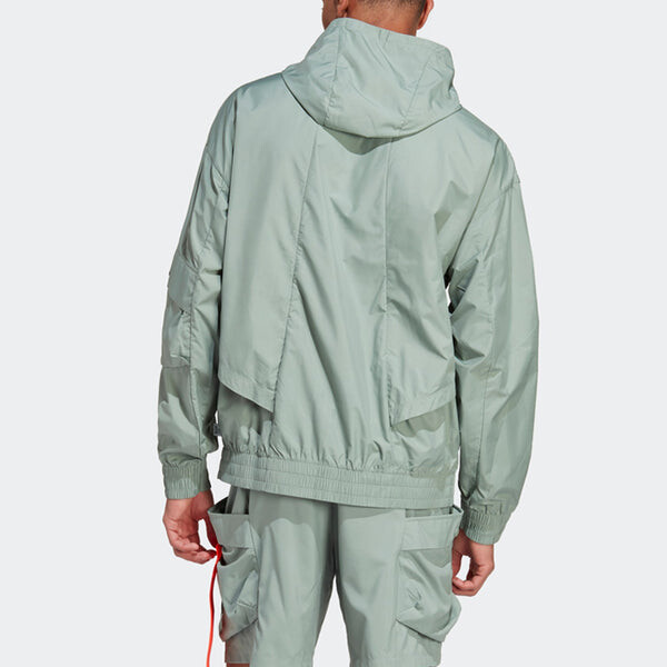 Куртка adidas City Escape Windbreaker Jacket 'Silver Green', зеленый — фото 3