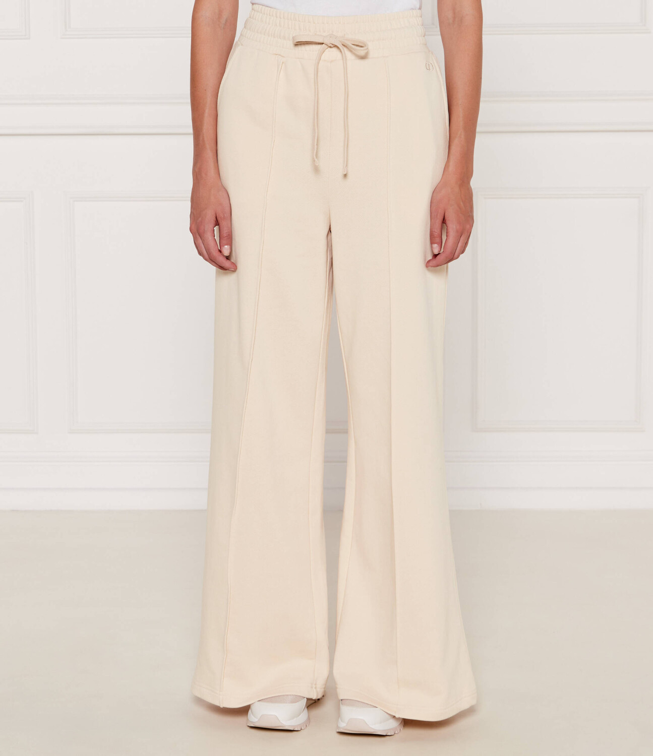 

Брюки TWINSET flare fit, экрю