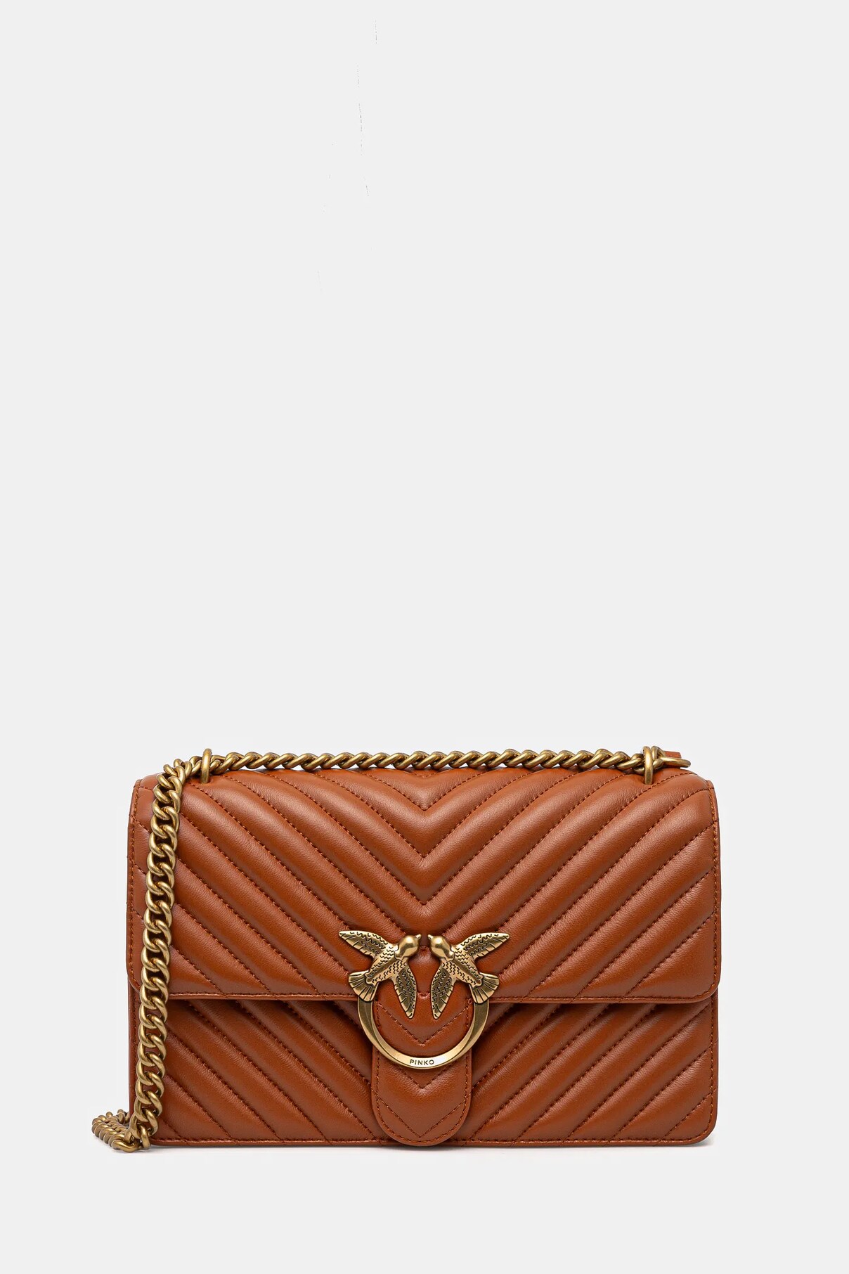 

Сумочка из кожи Pinko, коричневый