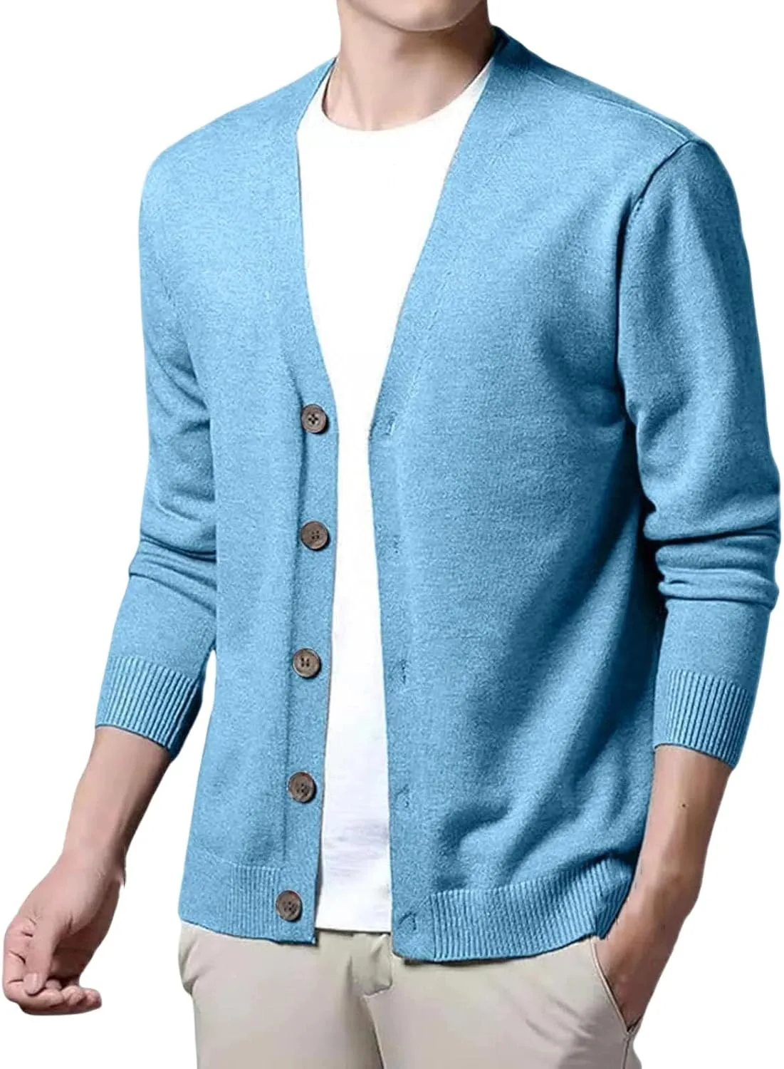 

Мужской кардиган Slim Fit V-образный вырез