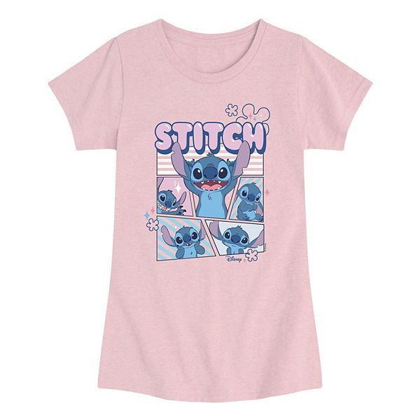 

Футболка с принтом Lilo & Stitch для девочек 7-16 лет Disney, Heather Pink