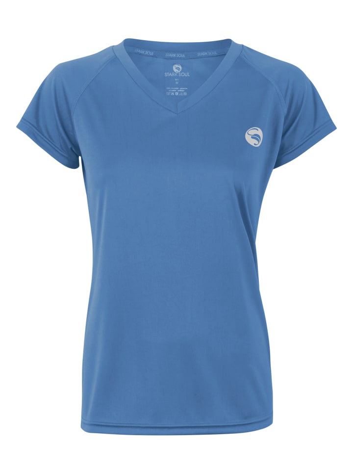 

Женская спортивная рубашка для тренировок лавандово-синего цвета Stark Soul