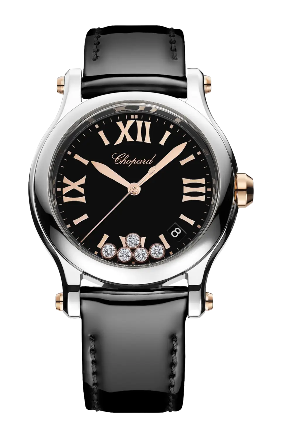 

Часы Chopard Happy sport с розовым золотом и бриллиантами 36 мм