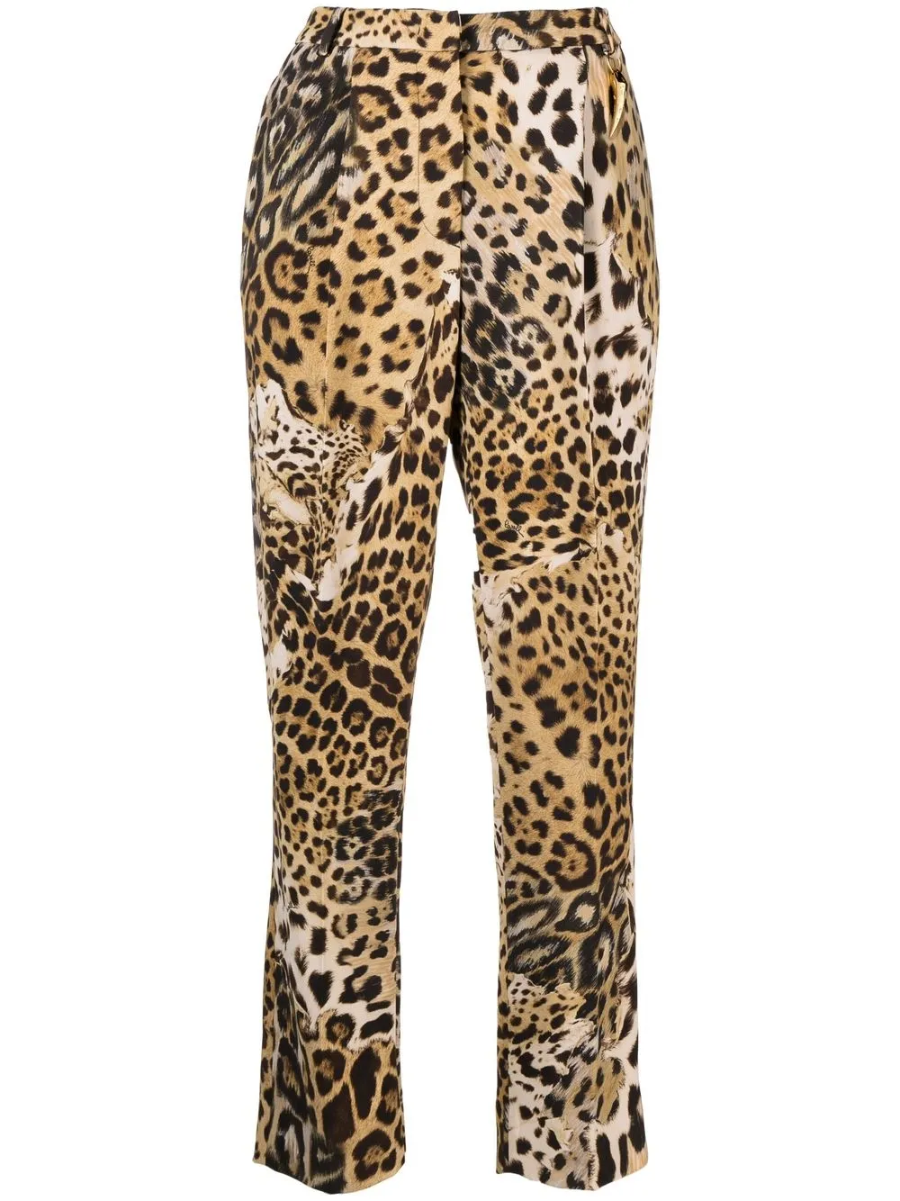 

Укороченные брюки с тигровым принтом Roberto Cavalli, нейтральный