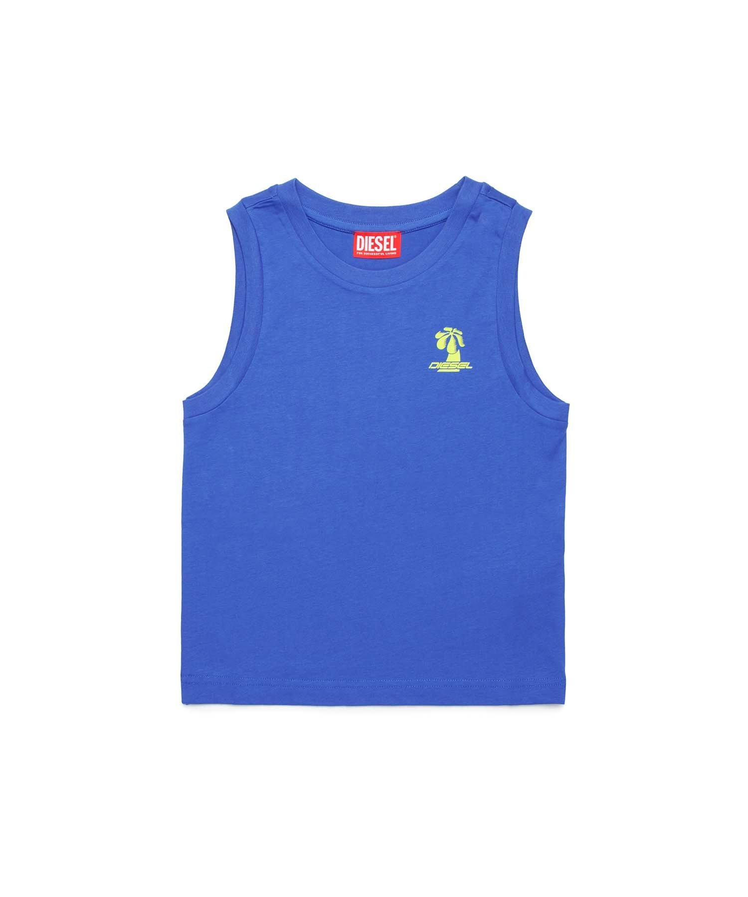 Детская и подростковая майка с логотипом бренда DIESEL One Point, Blue