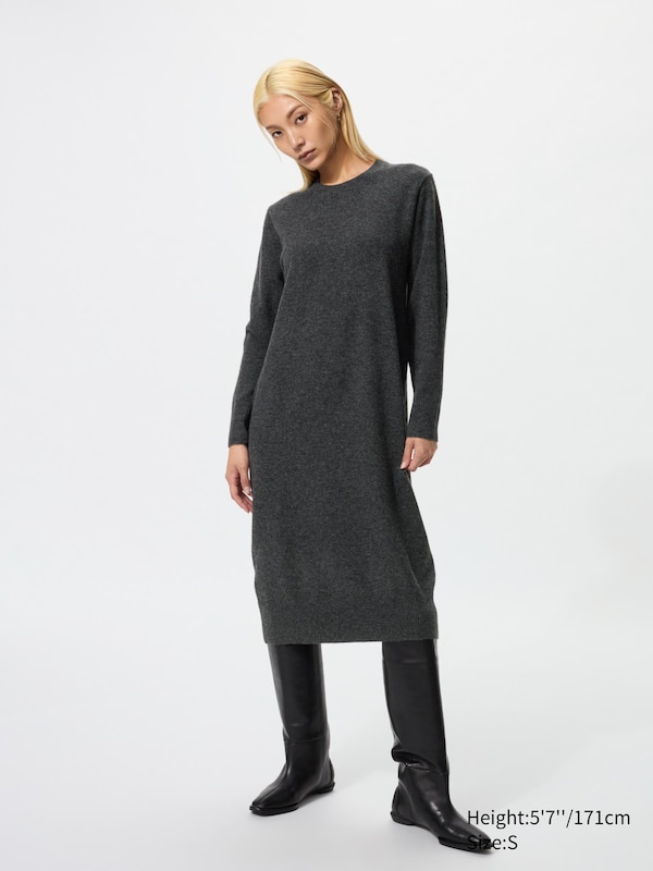 

Платье из пряжи Soufflé Uniqlo, 08 dark grey