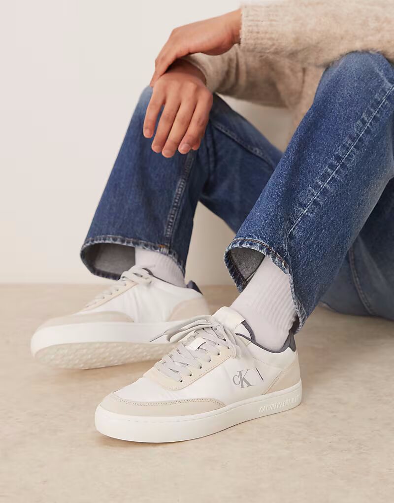 

Классические кеды Calvin Klein Jeans Cupsole бежевого и белого цвета