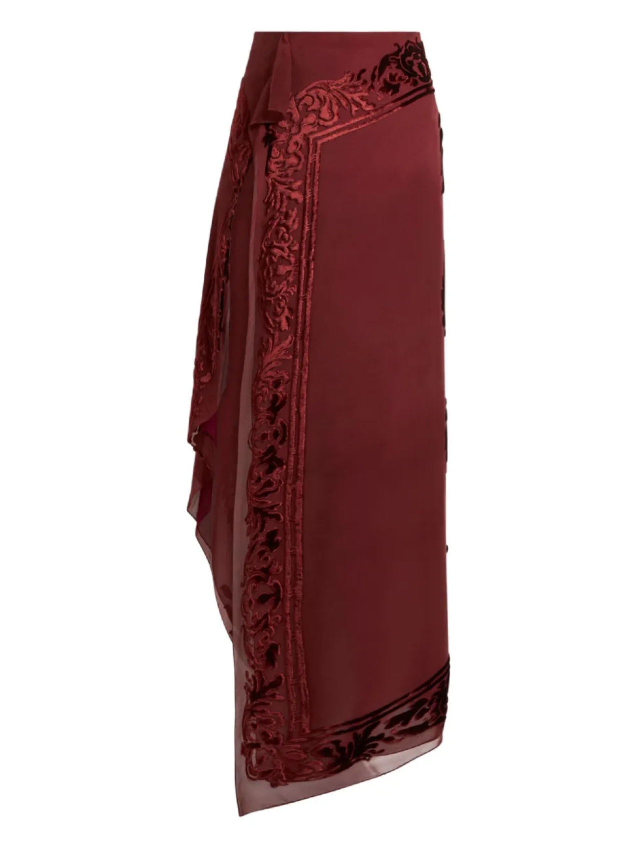 

Полупрозрачная юбка миди ETRO, красный