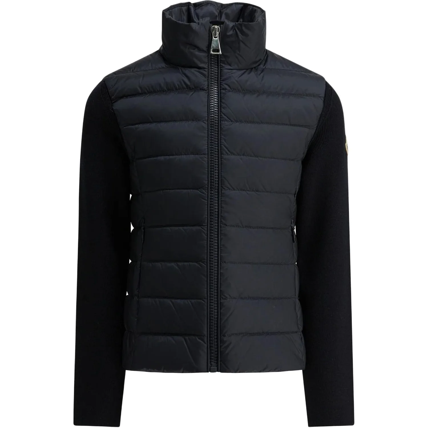 Утепленная куртка Padded Corduroy Padded Wool Zip Up Cardigan для детей Moncler, темно-синий