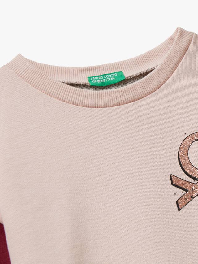 Детский свитшот с цветными блоками из хлопка Benetton, Multi — фото 3