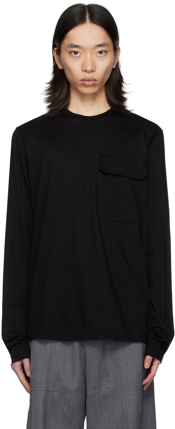 

Футболка с длинным рукавом и карманом-клапаном Jil Sander