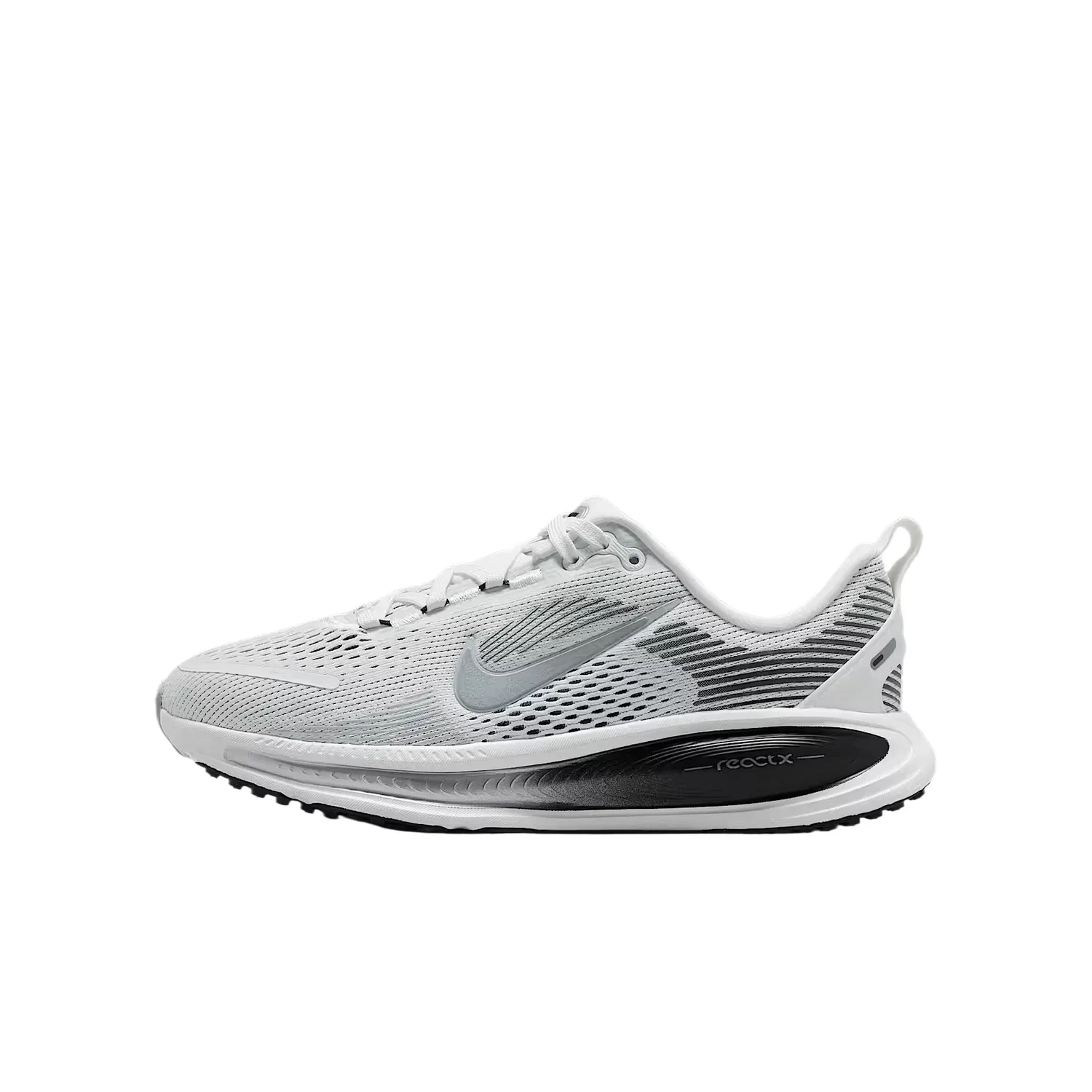 Кроссовки беговые Vomero 18 Rebound Breathable Low top Kids' Nike, Mountain White/Black/Ecru/Metallic Silver