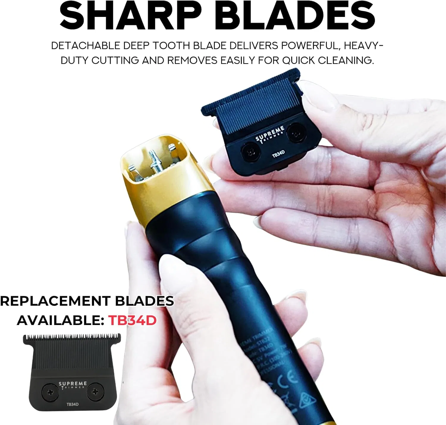Беспроводной триммер для бороды и волос Supreme Trimmer 2Spee ST622 Supreme Trimmer, Gold — фото 2