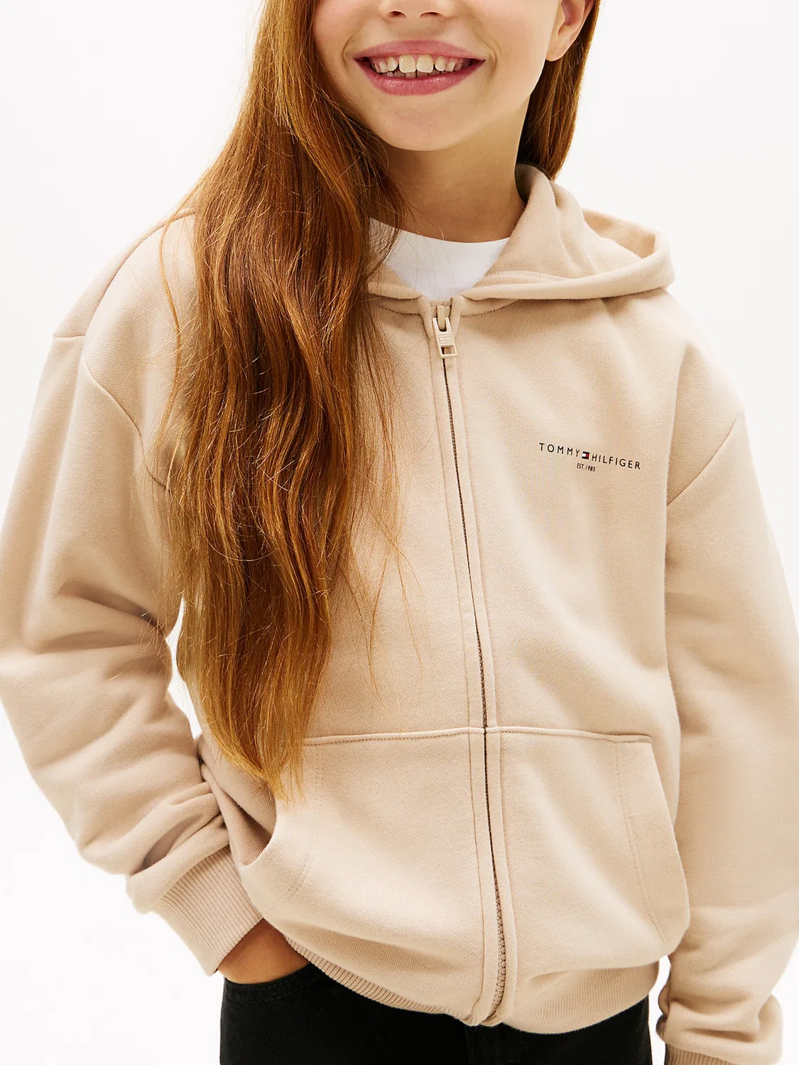 Толстовка на молнии Tommy Hilfiger, Beige — фото 4