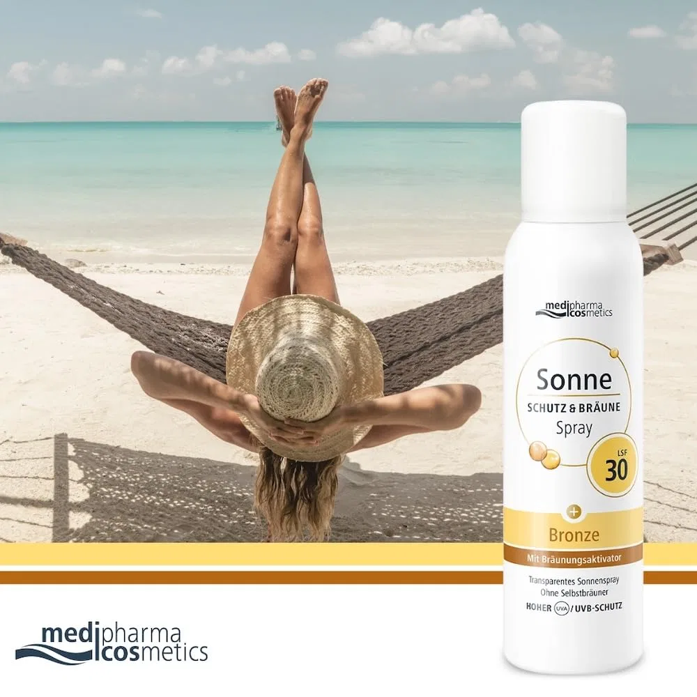 Солнцезащитный спрей Medipharma Cosmetics Sun Protection & Tan Spray SPF 30, 150 мл Dr. Theiss Naturwaren Gmbh — фото 2