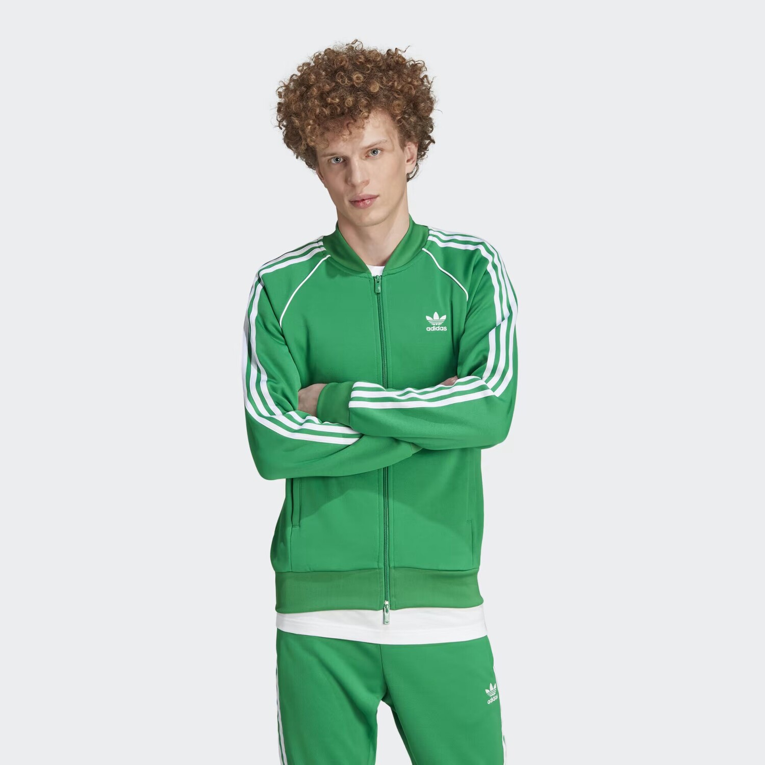 

Спортивная куртка Adicolor Classics SST Adidas, цвет Green/White