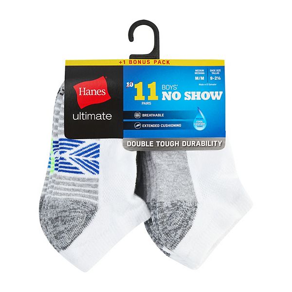 Носки для мальчиков ultimate 11-pk double tough no-show Hanes, White — фото 3