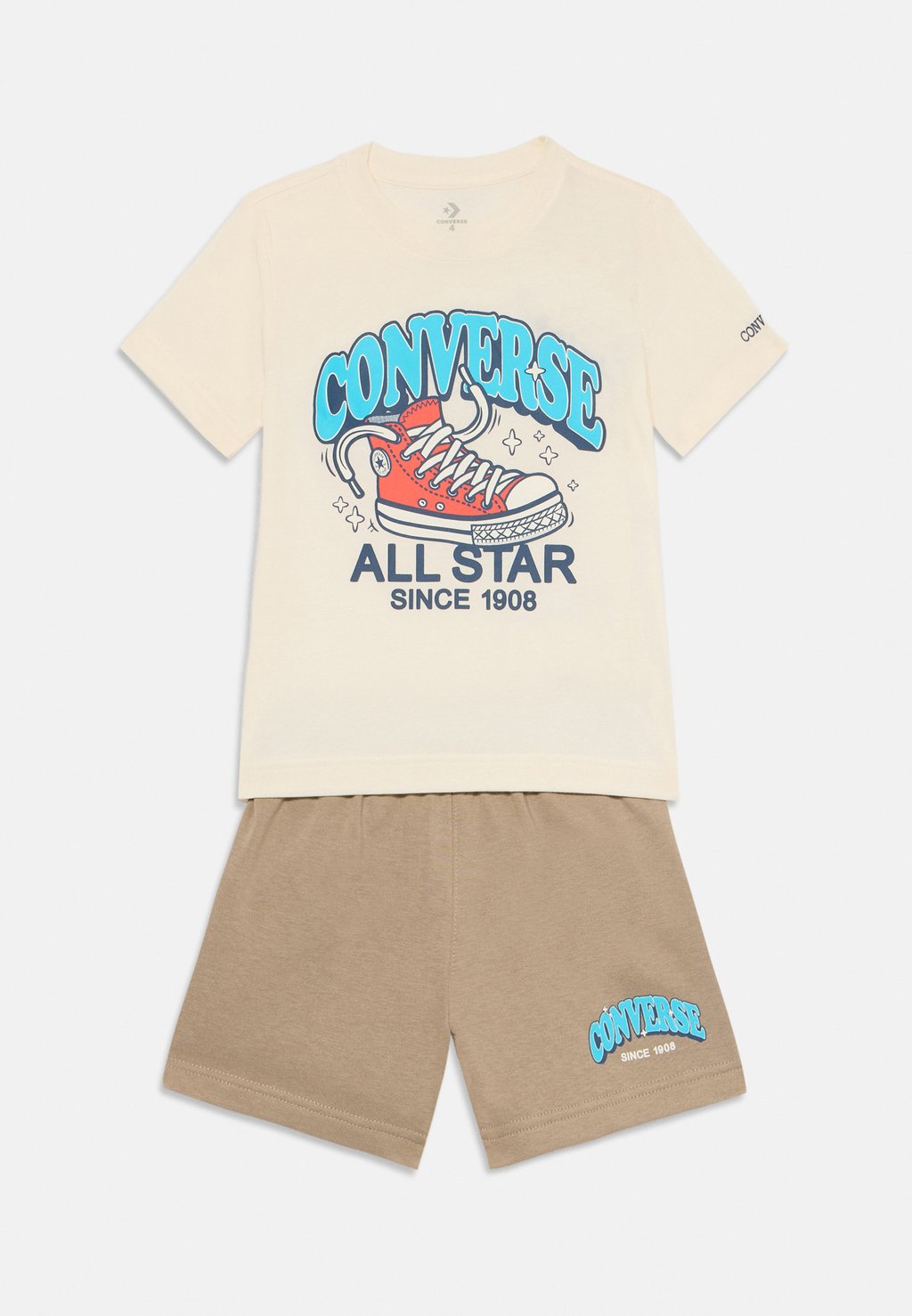 

Футболка с принтом SET Converse, бежевый
