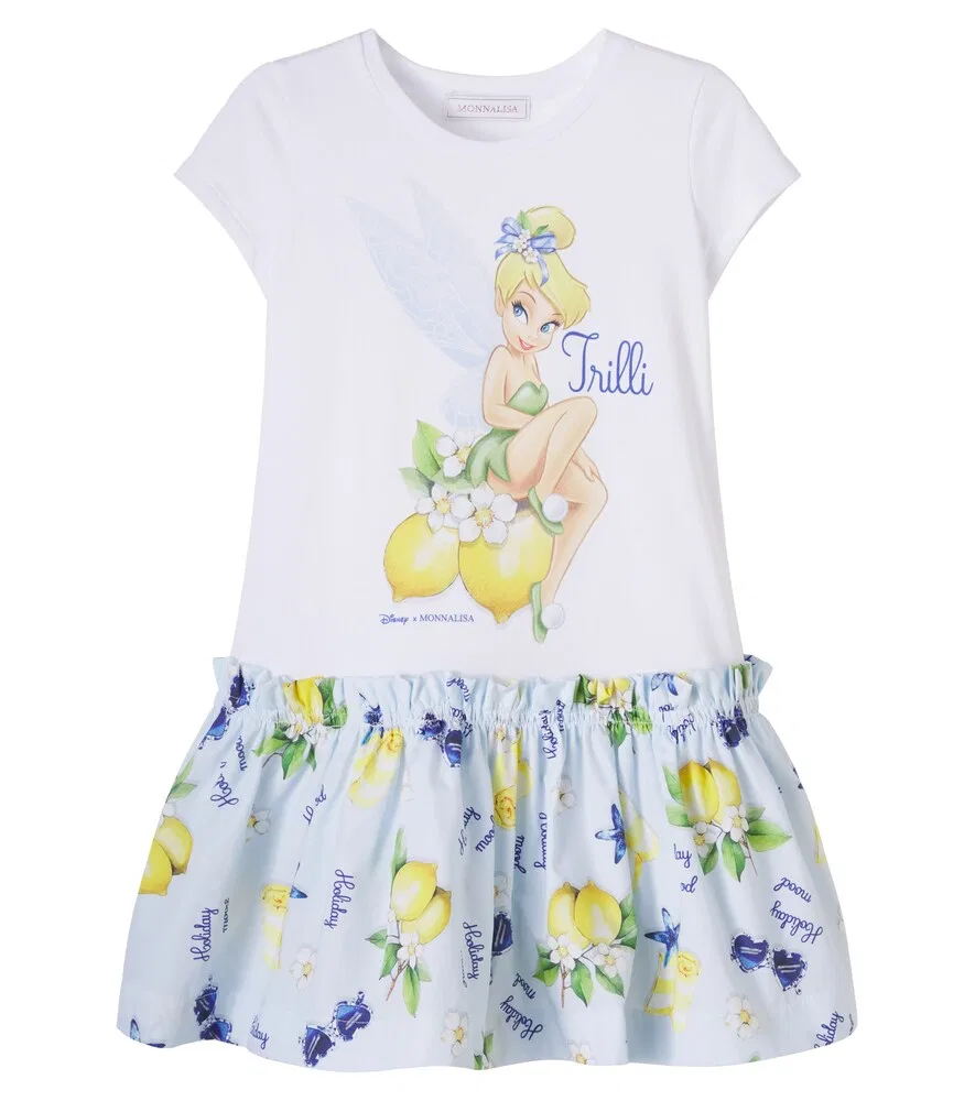 Платье из хлопкового трикотажа x Disney Monnalisa, белый