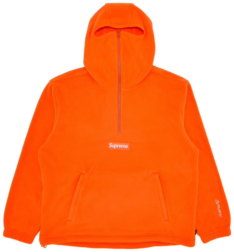 

Толстовка Supreme Polartec Facemask Half Zip Hooded Sweatshirt 'Orange', оранжевый